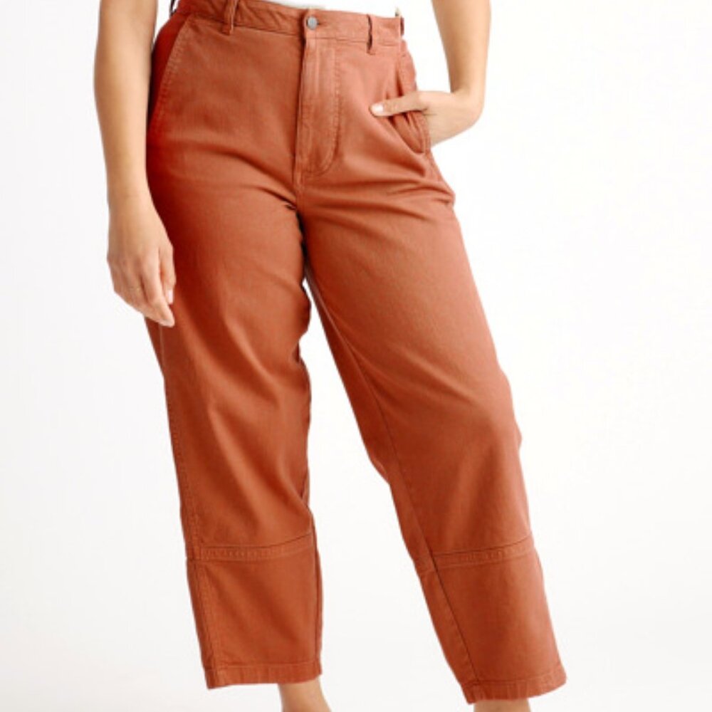 Quince Rust Straight Leg Pants